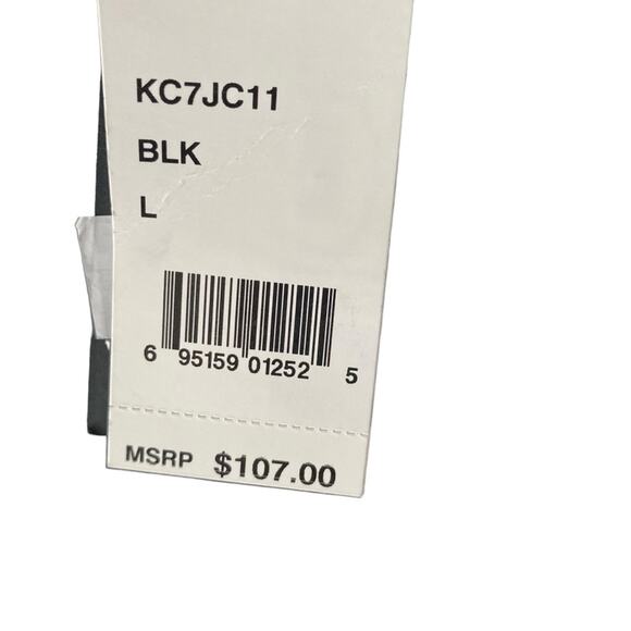 Kenneth Cole Crochet Look Bandeau Black One Piece Strapless Swimsuit NWTs Large - Picture 8 of 12